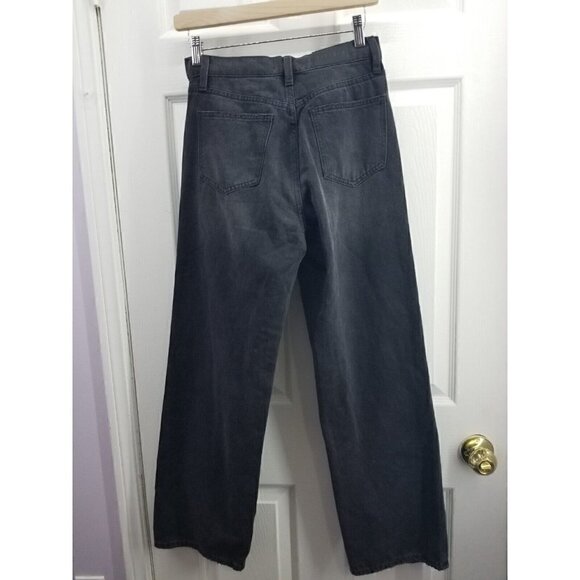 Pistola Bobbie Crossover High Rise Wide Leg in Taurus Black Size 24 - Picture 4 of 9